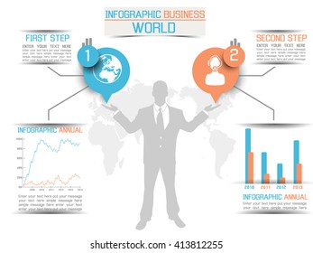 INFOGRAPHIC BUSINESS WORLD BLUE
