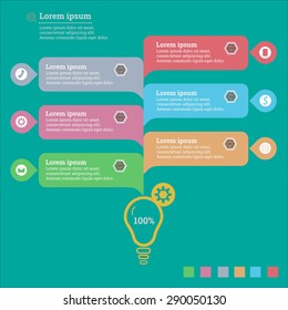 Infographic businesses for projects to succeed. Template vector illustrations, text in different positions.