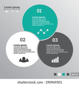 Infographic businesses for projects to succeed. Template vector illustrations, text in different positions.