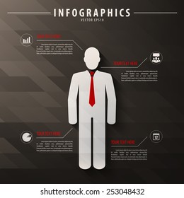 Infographic businessman,Vector EPS10.