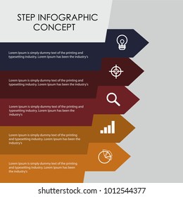 Infographic Bussines data and process chart element