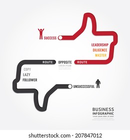 Infographic bussiness. route to success concept template design . concept vector illustration