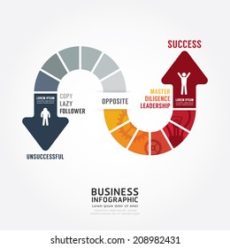 Infographic bussiness. route to success concept template design . concept vector illustration