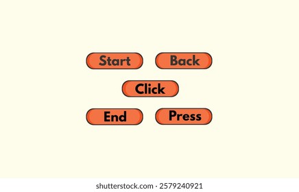 Infographic button set vector illustration for use.