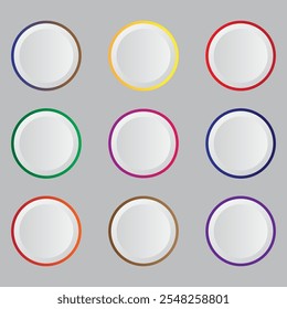 Ilustración de diseño de Vector de Botones infográficos 