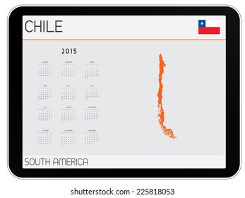 An Infographic Calendar for the Country of Chile