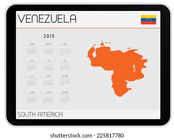 An Infographic Calendar for the Country of Venezuela