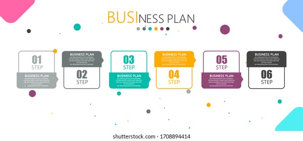 infographic can be used for process, presentations, layout, banner,info graph There are 6 steps or layers vector illustration.