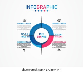 infographic can be used for process, presentations, layout, banner,info graph There are 4 steps or layers vector illustration.