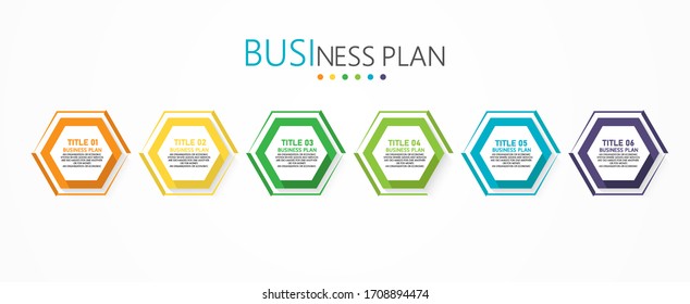 infographic can be used for process, presentations, layout, banner,info graph There are 6 steps or layers vector illustration.