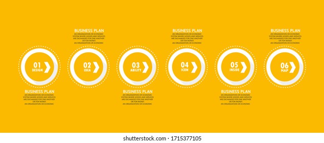 infographic can be used for process, presentations, layout, banner,info graph There are 6 steps or layers vector illustration.