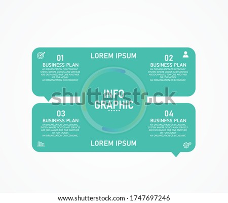 infographic can be used for process, presentations, layout, banner,info graph There are 4 steps or layers vector illustration.