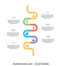С infografía colorida se puede utilizar para diseño de flujo de trabajo, diagrama, opciones de número, diseño web. Concepto de negocio infográfico con opciones, partes, pasos o procesos. Vector Eps 10 
