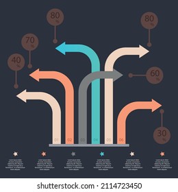 Сolorful infographic can be used for workflow layout, diagram, number options, web design. Infographic business concept with options, parts, steps or processes. Vector Eps 10 