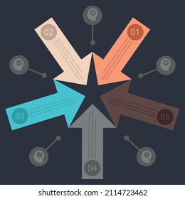 Сolorful infographic can be used for workflow layout, diagram, number options, web design. Infographic business concept with options, parts, steps or processes. Vector Eps 10 