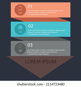 С infografía colorida se puede utilizar para diseño de flujo de trabajo, diagrama, opciones de número, diseño web. Concepto de negocio infográfico con opciones, partes, pasos o procesos. Vector Eps 10 
