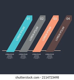 Сolorful infographic can be used for workflow layout, diagram, number options, web design. Infographic business concept with options, parts, steps or processes. Vector Eps 10 