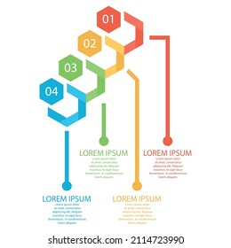 Сolorful infographic can be used for workflow layout, diagram, number options, web design. Infographic business concept with options, parts, steps or processes. Vector Eps 10 