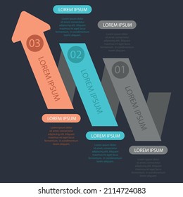 С infografía colorida se puede utilizar para diseño de flujo de trabajo, diagrama, opciones de número, diseño web. Concepto de negocio infográfico con opciones, partes, pasos o procesos. Vector Eps 10 