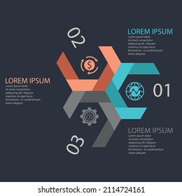 Сolorful infographic can be used for workflow layout, diagram, number options, web design. Infographic business concept with options, parts, steps or processes. Vector Eps 10 