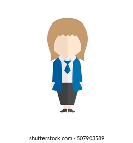 infographic cartoon cute and beauty in formal woman vector illustration