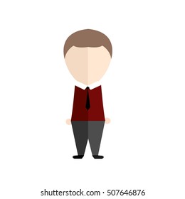 infographic cartoon cute and handsome in skinhead man vector illustration