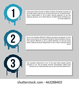 Infographic Chart with banners for presentation, informative forms, web buttons