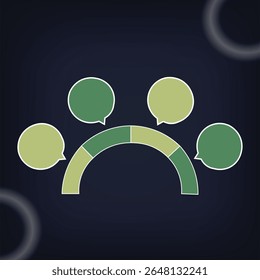 An infographic chart is a data visualization design template with dark background