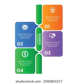 Infographic chart design with icons and 4 options or steps business concept