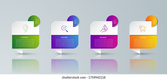 color del diagrama de gráficos de infografía en plantilla info-gráfica vectorial