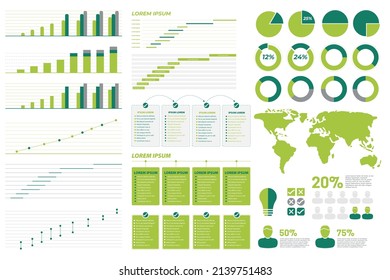 Infographic Chart Elements Collection Vector