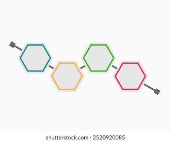 infografía gráfico Formas hexagonales ppt material prueba Vector Estilo Ppt Flow Chart Elemento