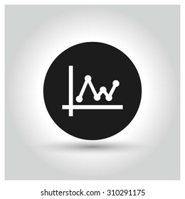 infographic chart Icon. Black Circle Pictogram. vector illustration