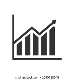 Infographic. Chart icon. Growing graph simbol.
