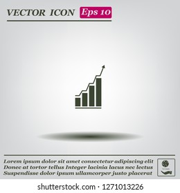 Infographic. Chart icon. Growing graph simbol.