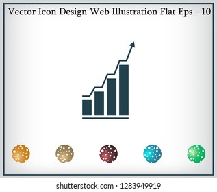 Infographic. Chart icon. Growing graph simbol.