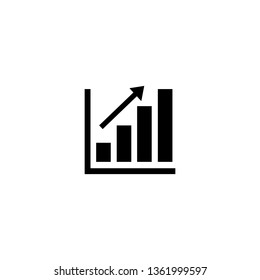 Infographic. Chart icon. Growing graph simbol vector