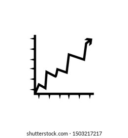 Infographic. Chart icon. Growing graph simbol.