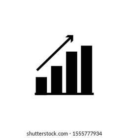 Infographic. Chart icon. Growing graph simbol.