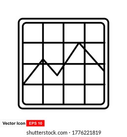 Infografik. Chart-Symbol. Symbol für wachsende Graphen.