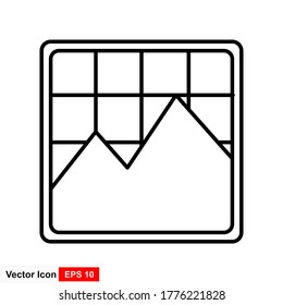 Infographic. Chart icon. Growing graph symbol.