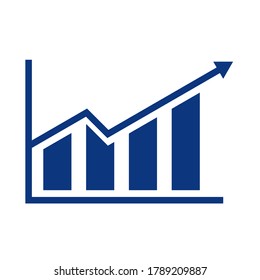Infographic. Chart icon. Growing graph simbol.