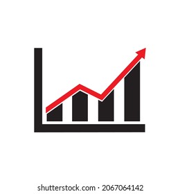 Infographic. Chart icon. Growing graph sign