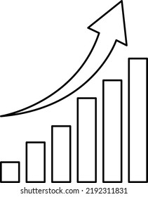 Infografik. Chart-Symbol. Wachstumsgraph auf weißem Hintergrund..eps

