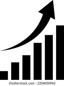 Infographic. Chart icon. Growing graph on white background..eps
