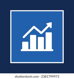 infografía. Icono de gráfico. Símbolo gráfico en crecimiento. crecimiento de símbolo de finanzas