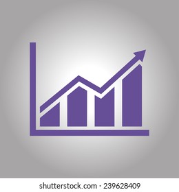 Infographic. Chart icon. Growing graph simbol.