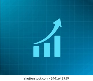 Infographic. Chart icon. Growing graph simbol.