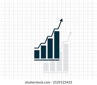 Infographic. Chart icon. Growing graph simbol.