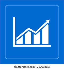 Infographic. Chart icon. Growing graph symbol.